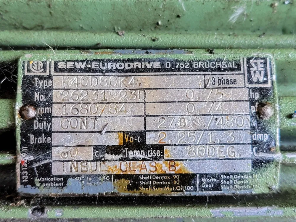 2.25/1.3:1 Ratio Gearbox R40D80K4 w/ 0.75 hp Electric Motor compatible met BMW 3-serie