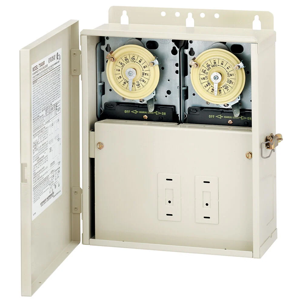 Intermatic - T10404R - Control Panel Two T104M Mechanisms