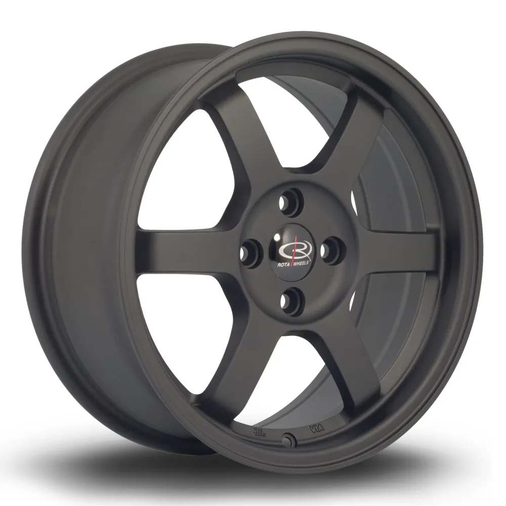 Rota Grid 16x7" 5x114.3 ET40, Flat Koolzwart