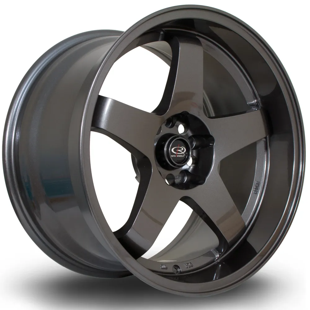 Rota GTR-D 18x10" 5x114.3 ET12, Gunmetal door Valeo | Stille werking