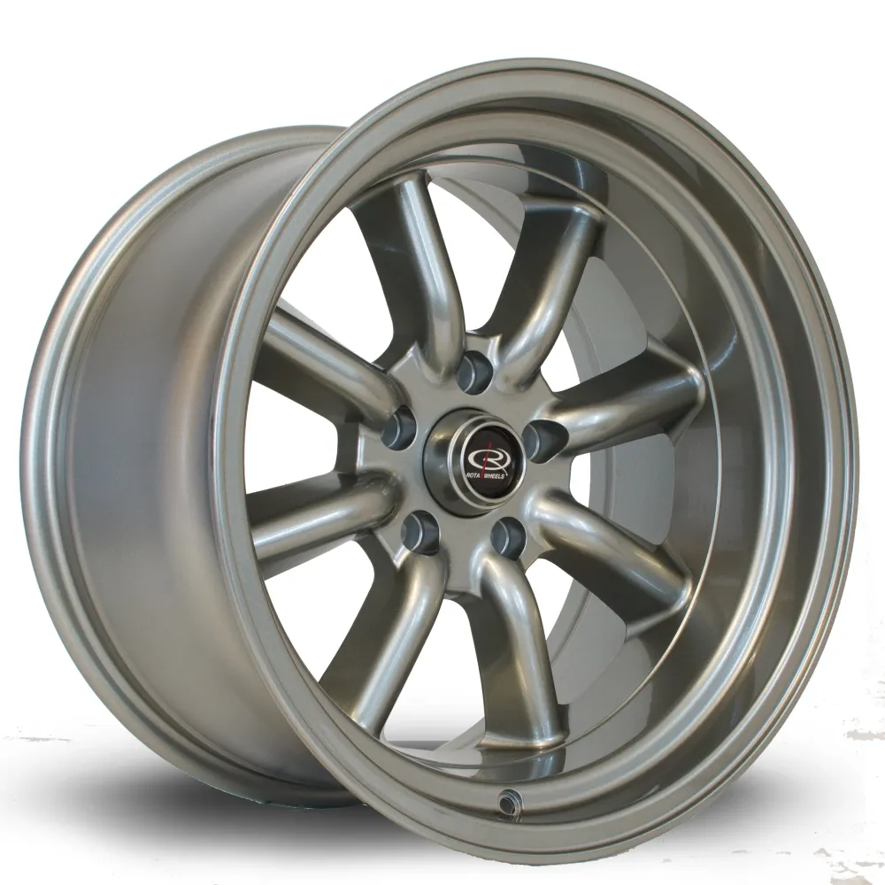 Rota RKR 17x9.5" 5x114.3 ET-10, Platinagrijs