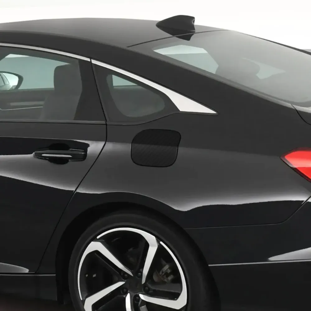 Black Carbon Fiber Vinyl Gas Door Wrap