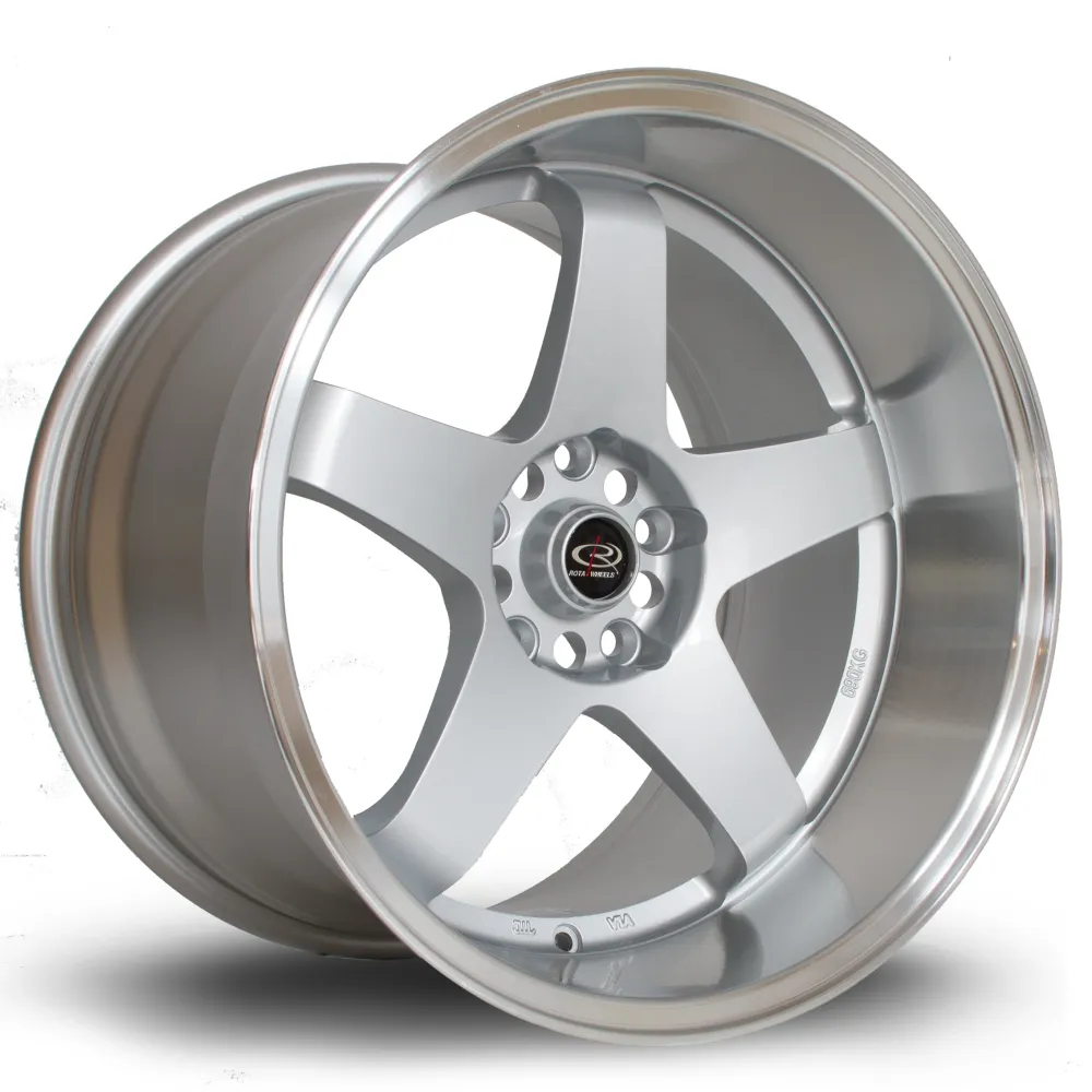 Rota GTR-D 18x12" 5x114.3 ET20, Kwikzilver, Polished Lip