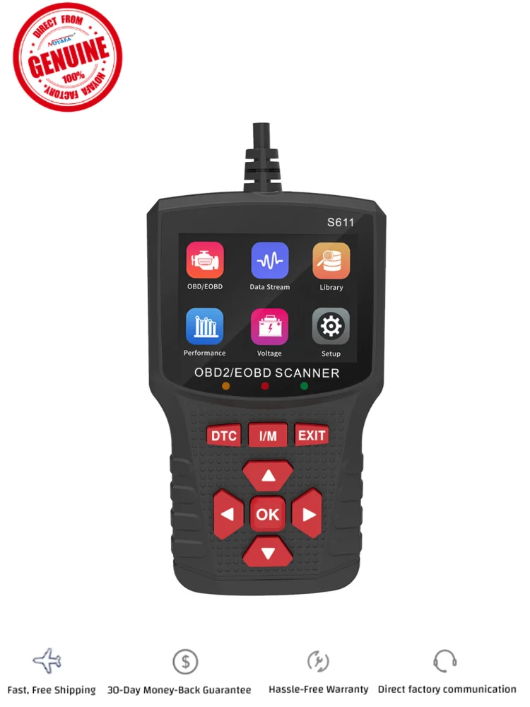 NOYAFA NF-S611 Best Car Diagnostic Tool – Meteen operationeel Support OBD II/EOBD Protocols Quickly Query Fault Code and A...