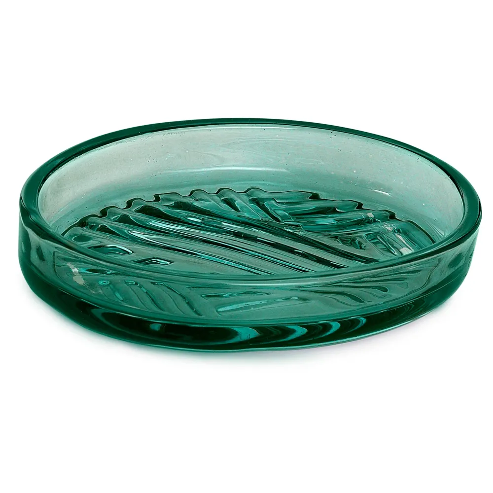 Glass soap dish Gedy Corinne series - Green