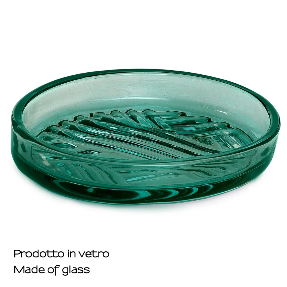Glass soap dish Gedy Corinne series - Green