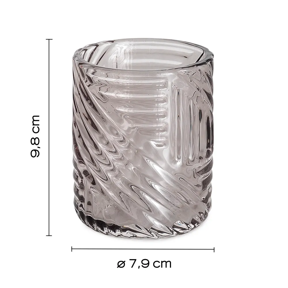 Glass toothbrush holder Gedy Corinne series - Transparent