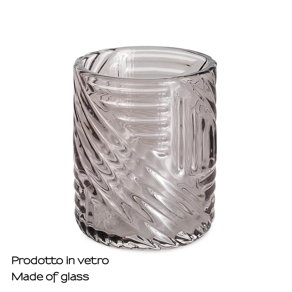 Glass toothbrush holder Gedy Corinne series - Transparent