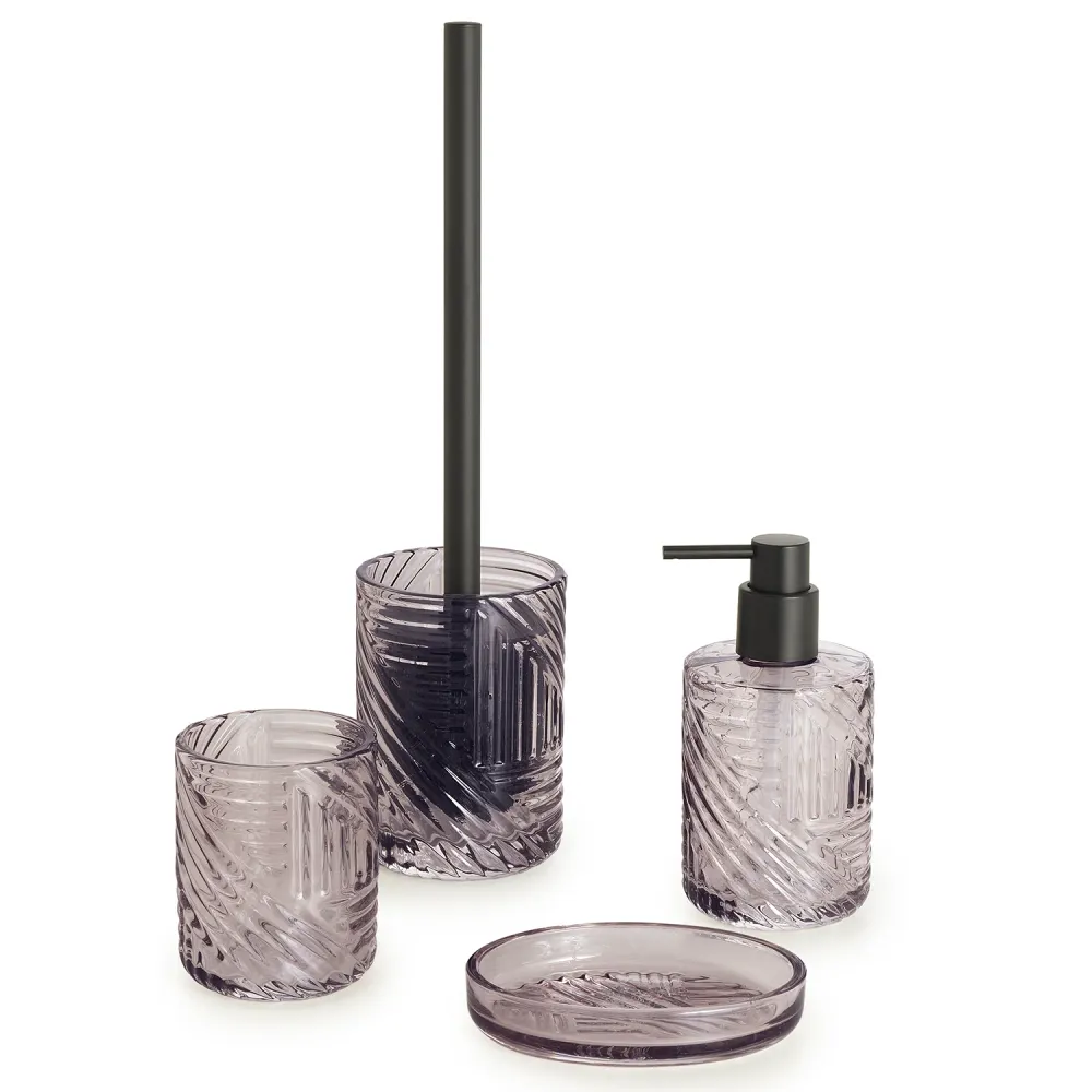 Glass toothbrush holder Gedy Corinne series - Transparent