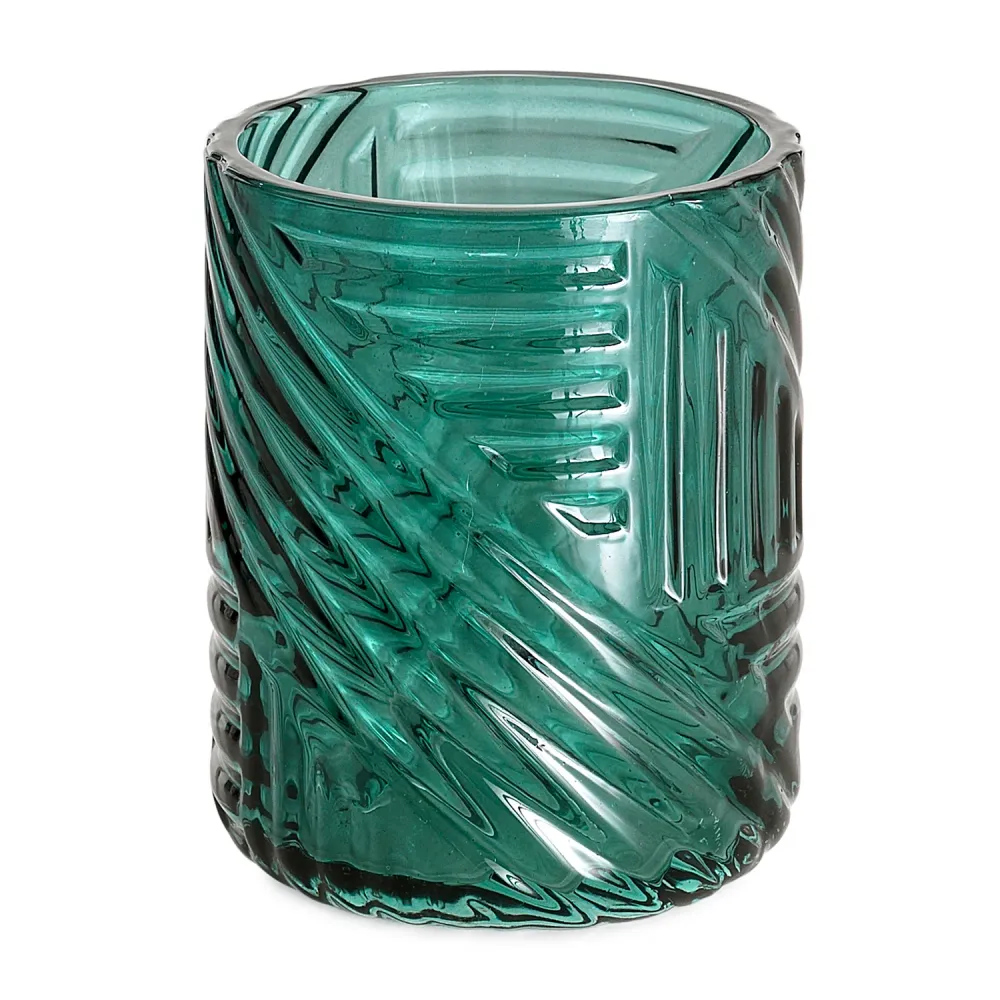 Glass toothbrush holder Gedy Corinne series - Green