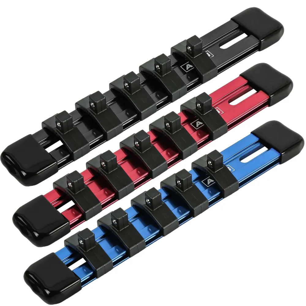 ARES 60064 - 3-Piece 1/4-Inch Drive 6-Inch Aluminium Socket Rail Set