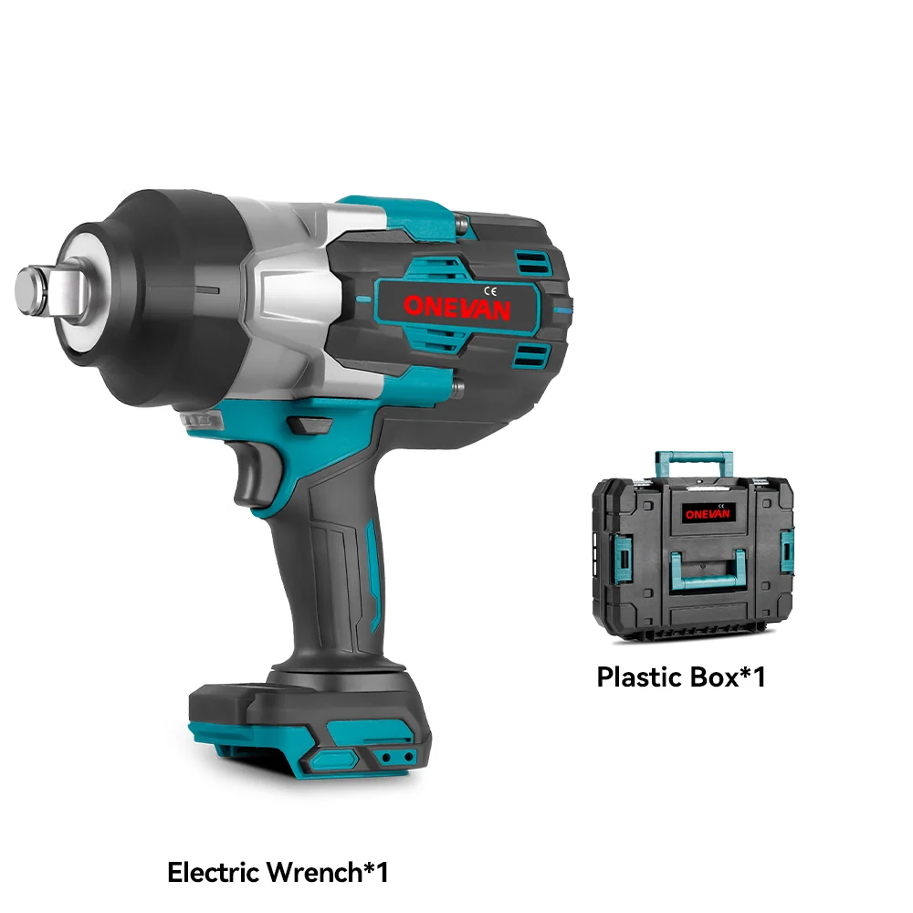 ONEVAN 3/4" 3500N·m Impact Wrench & 10000PSL Grease Gun Brushless Zonder snoer 2‑Pc. Combo Kit 6.0Ah