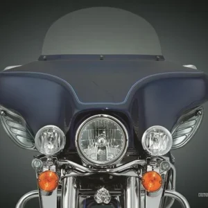 Dragon Wing Air Deflectors, dark smoked Harley-Davidson met zelfklevende 3M tape