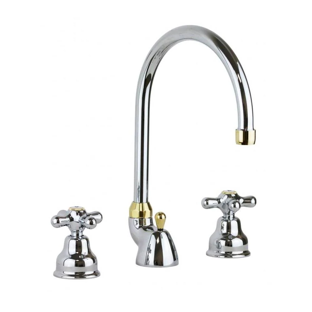 Basin faucet swivel spout Iris series model IRV057CO gold metaalglans Paffoni