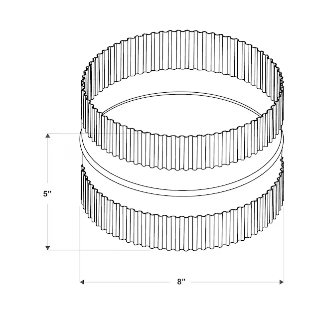 IMPERIAL 8- Galvanized Steel Veelzijdig Duct Connector