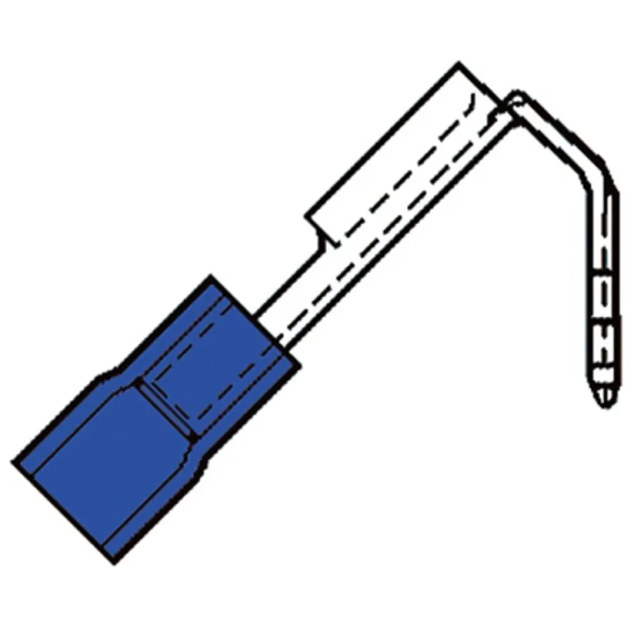 Klemko ten dele geisoleerde vlakstekerhuls met tab - SP 2507 FLH - 27 - 1.04-2.66 mm² - easy entry - blauw