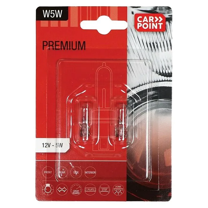Carpoint Signaal- en binnenverlichting Exclusief W5W - 12 V, 5 W, 2 st.