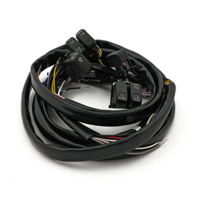 Kit De Cableado Y Interruptor Del Manillar. Estándar. Negro Para Harley Davidson voor Kunststof Zeedaken