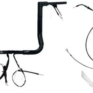 Kit De Manillar 14" 1.5 Flat Top Negro Para Harley Davidson