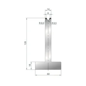 Heavy Duty AC Part No. 3060 @ 805mm 60 Degree T Shape Die (Segmented)