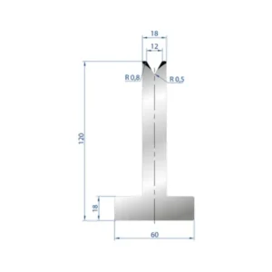 Part No. 3062 @ 805mm 60 Degree T Shape Die (Segmented)