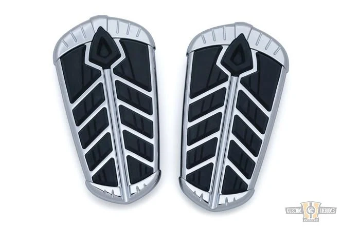 Spear Passenger Board Inserts Verchroomd Harley-Davidson met T-handvat