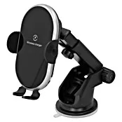 Carpoint Telefoonhouder & Draadloze Qi Lader - Kunststof, Zwart