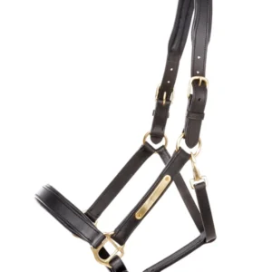 Leather halter Cinta black/black F