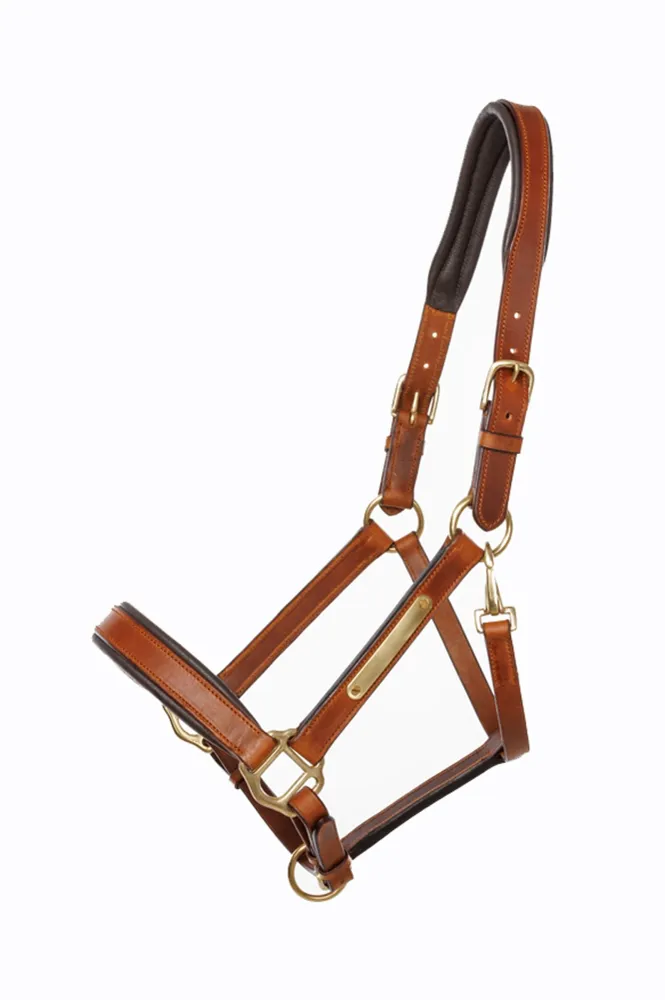 Leather halter Cinta cognac/brown C