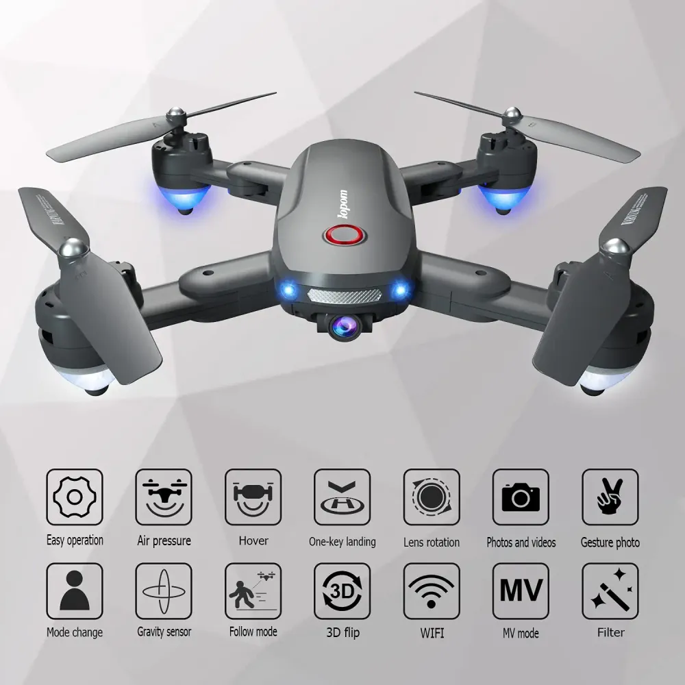 LOPOM X11 GPS Drone - 4K CameranDual Camera 5G WiFi FPV Auto Return Follow Me Inklapbaar Drone 40mins Flight Time Headless