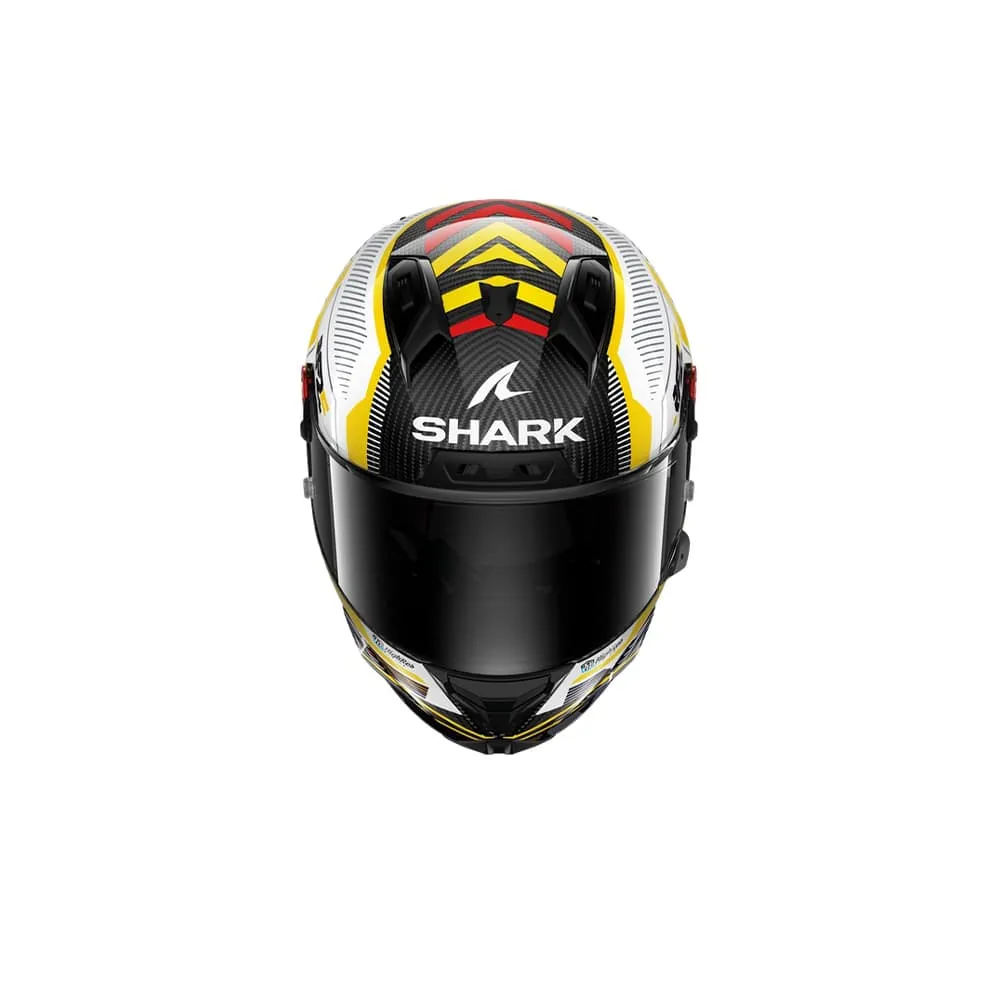 SHARK AERON-GP REPLICA RAUL FERNANDEZ SIGNATURE Carbono Blanco Amarillo Aluminium Behuizing Carbon