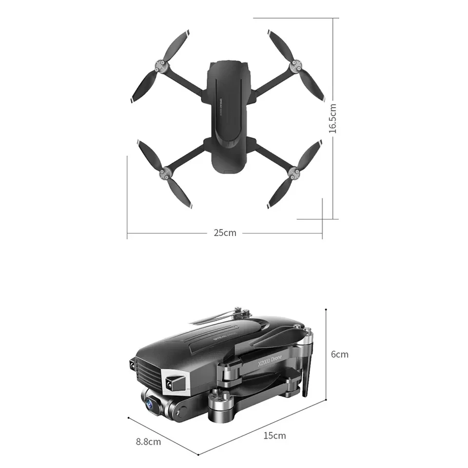 X2000 Drone - 1.3KM GPS Brushless 4K HD camera Follow Me Drone Auto Return drone