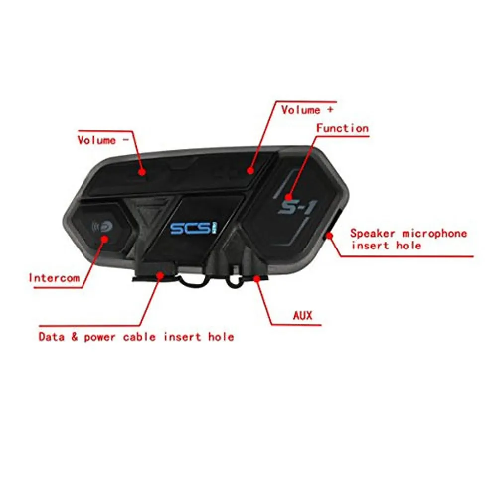 Intercomunicador Para Moto SCS S-1 Bluetooth voor privépiloten