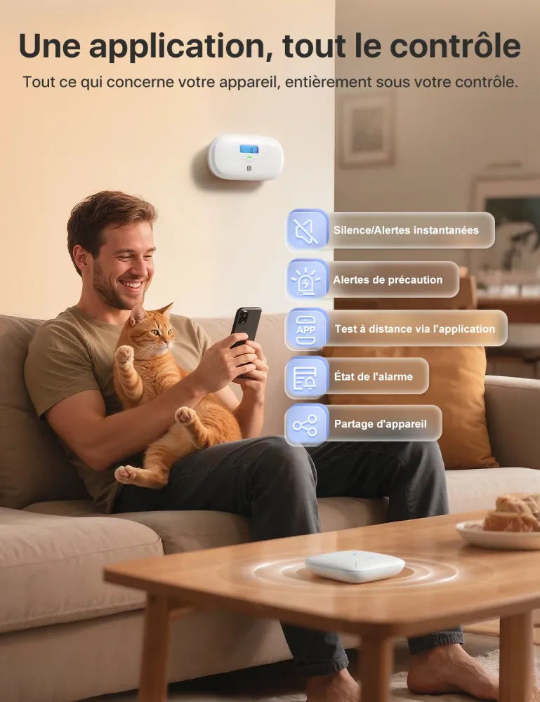 XC0C-MR Détecteur de monoxyde de carbone intelligent interconnecté compatible met Navionics 1