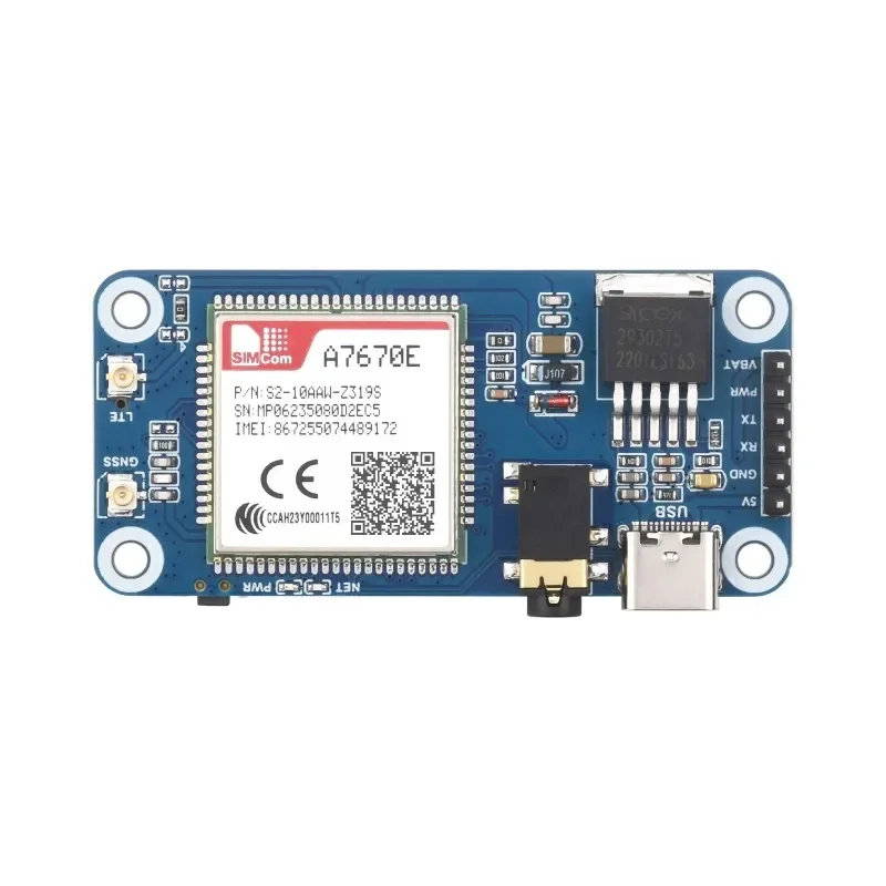 Waveshare Cat-1/GSM/GPRS/GNSS HAT Raspberry Pi GNSS Positioning Eenvoudige bediening