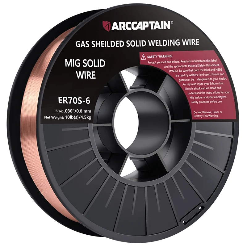 Arccaptain ER70S-6 Welding Wire 10 Lbs Low Splatter Mig Wire RVS Behuizing 10