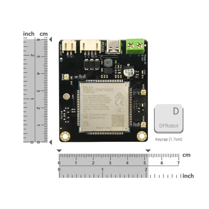 DFRobot Gravity: Hoge snelheid CAT4 SIM7600G-H Global 4G & GNSS Module