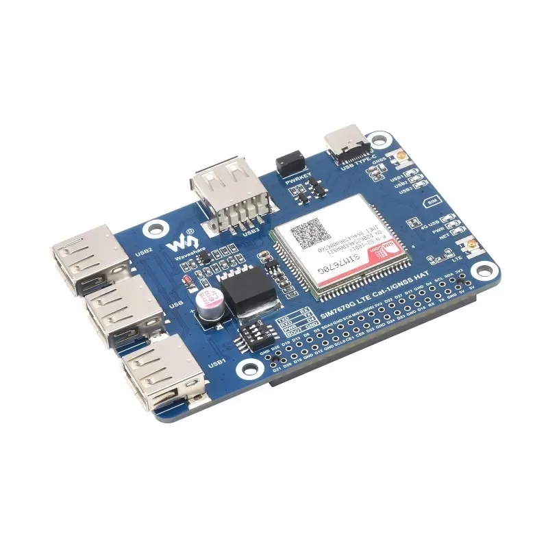 Waveshare Cat-1/GNSS HAT Raspberry Pi Based On SIM7670G Module : Pro Fishfinder Editie