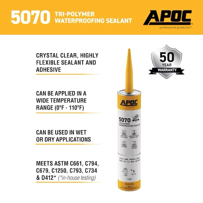 APOC 5070 10.1-oz Watervast Elastomeric Cement Roof Sealant