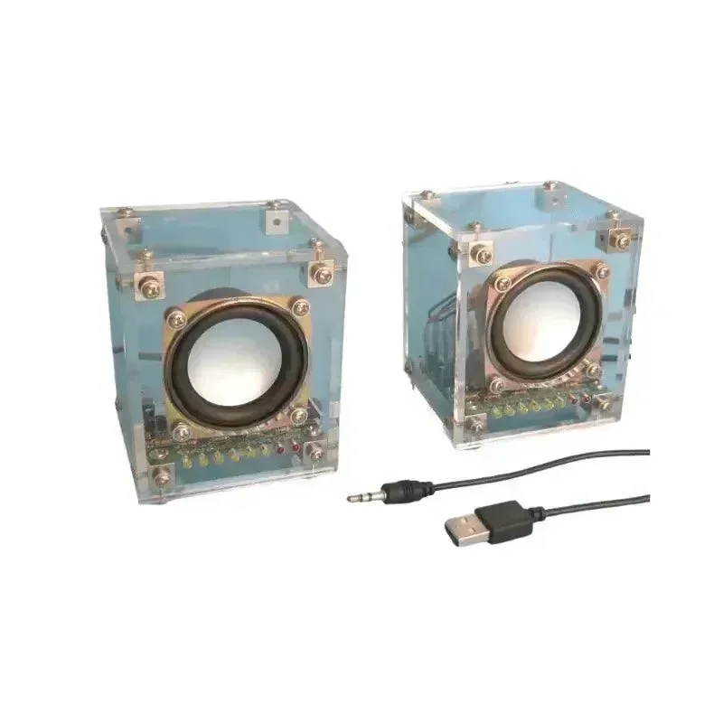 Diy doorzichtig speaker electronic diy kit loose parts level indicator speaker