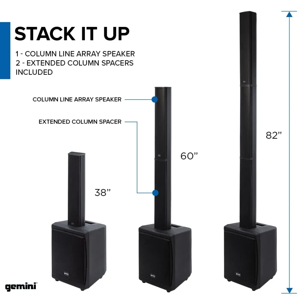 Marifoon WRX-900TOGO Lightweight Herlaadbaar Line Array Speaker System