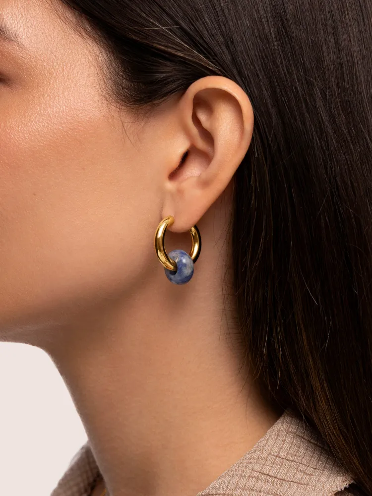 VHF Marine Carmen True Marine Verguld Hoop Earrings