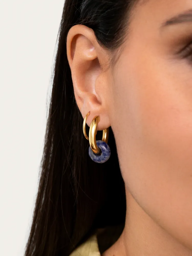 VHF Marine Carmen True Marine Verguld Hoop Earrings