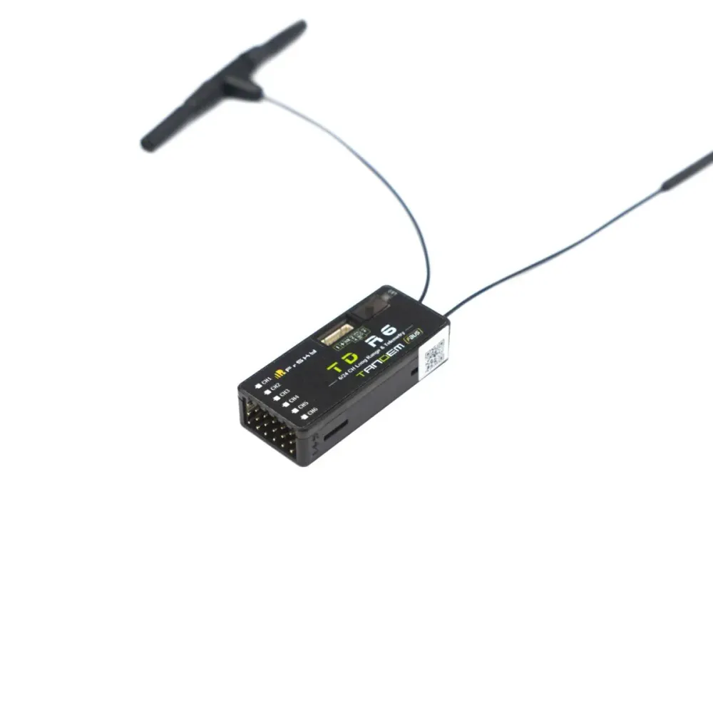 FrSky TD R6 Receiver - 2.4G 900M Tandem Tweebandig Receiver 6 Channel Ports