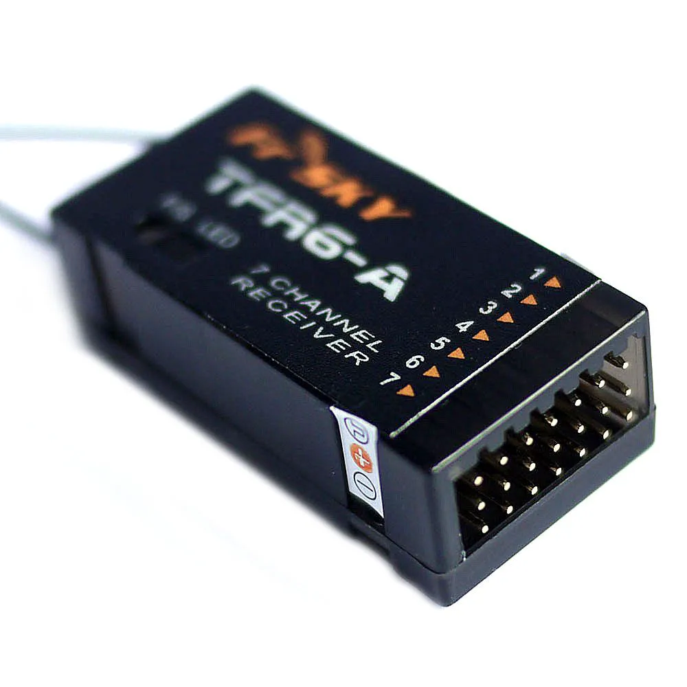 FrSky TFR6- Receiver - 2.4G 7CH Futaba FASST Werkt met (Horizontal Connectors)