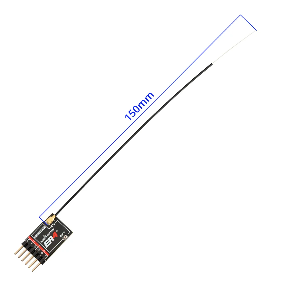 Radar RadioMaster ER4 2.4GHz ELRS PWM Receiver - Light Weight and Small Size Suitable Gering Aircraft,FPV Drone, RC Car, Boat