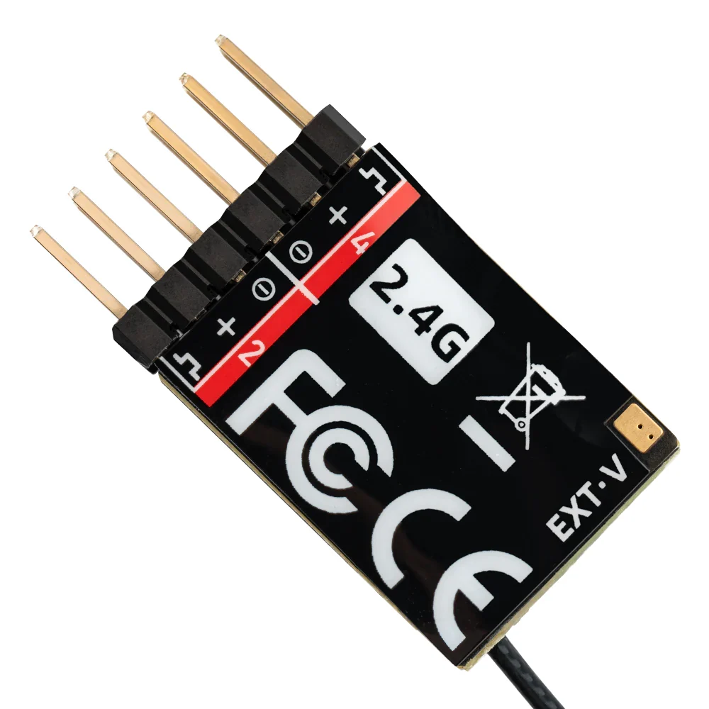 Radar RadioMaster ER4 2.4GHz ELRS PWM Receiver - Light Weight and Small Size Suitable Gering Aircraft,FPV Drone, RC Car, Boat