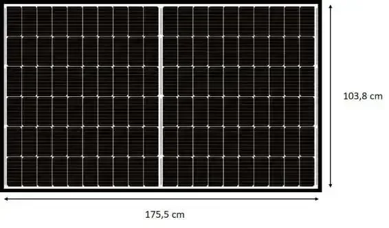 SunLit Austa Solar Module 380 Watt AU380-30V-MH Complete montageset