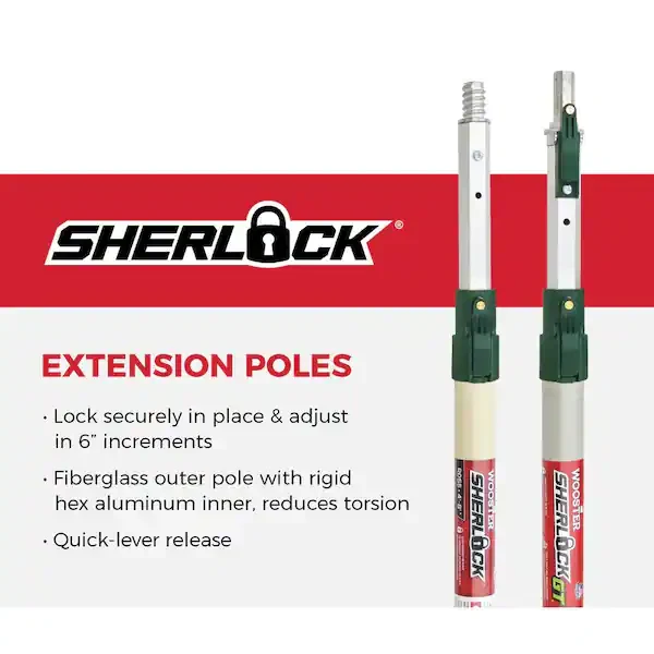 Wooster 8 ft.- 16 ft. Sherlock Extension Pole