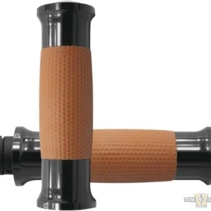Air Gel Grips Ravenzwart Tan 7/8" Anodized Throttle Wire Harley-Davidson | 15-delig | Complete set